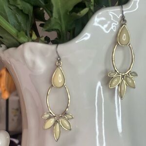 Elegant Cream Dangle Earrings
